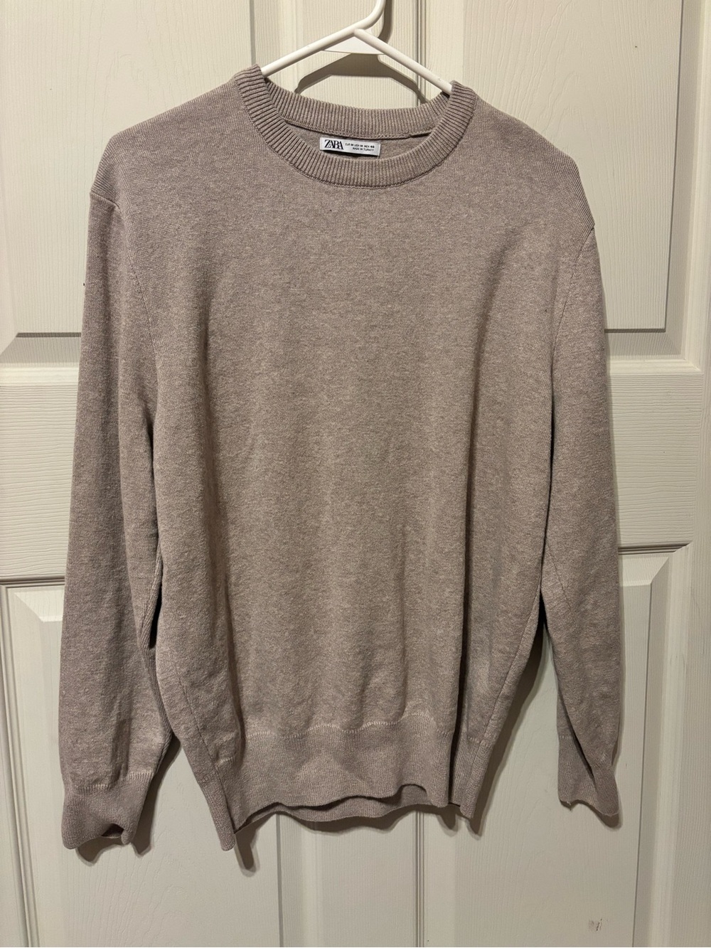 Zara Crewneck Sweater in Taupe